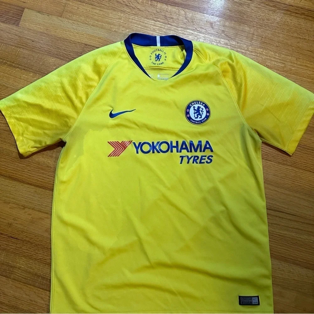 CHELSEA  FOOTBALL SHIRT SOCCER JERSEY NIKE YELLOW sz L MEN(f6